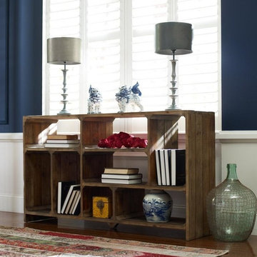 Rustic Wood Room Divider Console