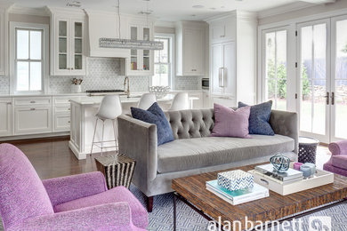 Inspiration for a transitional open concept living room remodel in New York