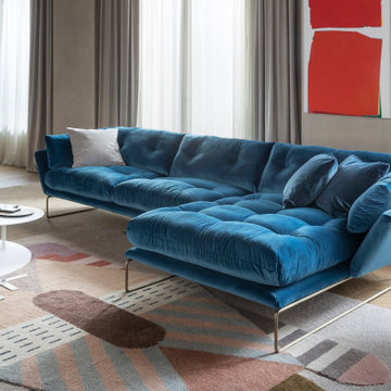 Saba Italia 2020 from Go Modern - New York Suite Corner Sofa by Sergio B