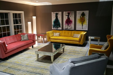 Inspiration for a modern living room remodel in Atlanta