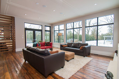 Living room - contemporary living room idea in Toronto