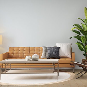 Sample E-Design Small Space Living Room Upscale Furniture