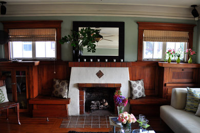 Inspiration for a craftsman living room remodel in San Diego