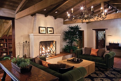 Mountain style living room photo in San Diego