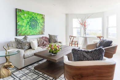 This is an example of a modern living room in San Francisco.