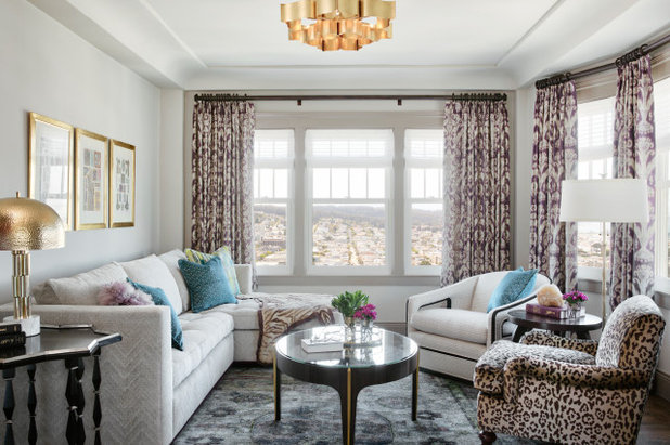 Transitional Living Room by Andrea Schumacher Interiors