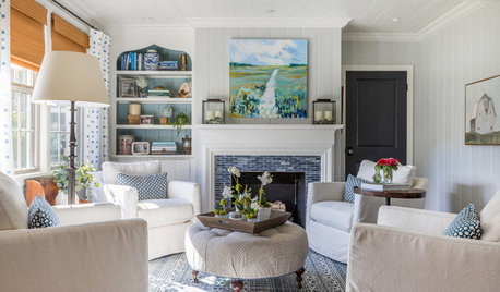 New This Week: 5 Comfy Living Rooms Arranged Around a Fireplace