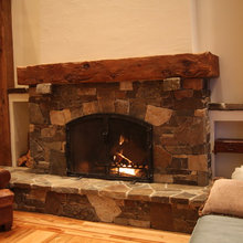 Trachtman - fireplace stone and mantle