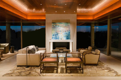 Inspiration for a contemporary living room remodel in Santa Barbara