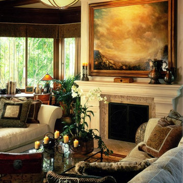 Santa Barbara Craftsman Living Room