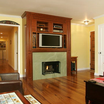 Santa Monica Contemporary Living Room and Fireplace Remodel