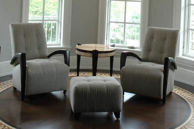 Santiago Club Chairs with Crescent End Table