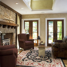 fireplace-living room wall