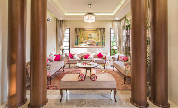 Indian Family  Room by VB Design Studio