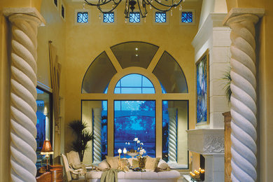 Living room - mediterranean living room idea in Miami