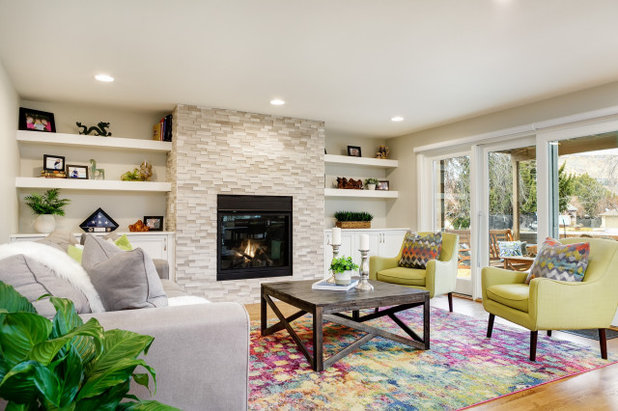 Transitional Living Room by Davina Designs