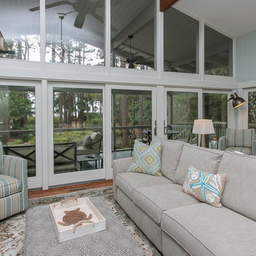 Sea Pines Contemporary Cottage Full Renovation - Living Room