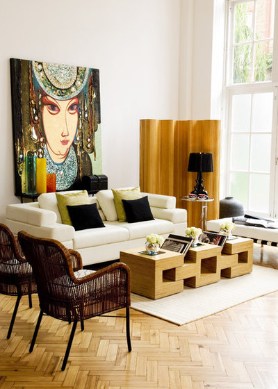 Eclectic Living Room by Angel O'Donnell