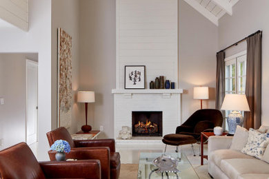 Example of a cottage living room design in San Francisco