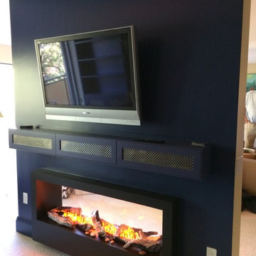 See-through Electric Fireplace - Private Condo Toronto