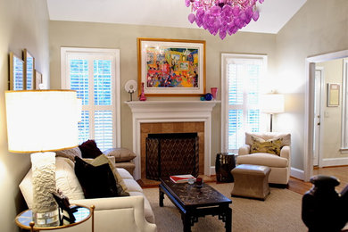 Inspiration for an eclectic living room in Charlotte.