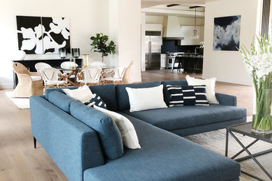 Photo of a contemporary living room in Santa Barbara.