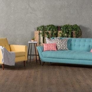 Inspiration for a 1950s vinyl floor living room remodel in San Diego