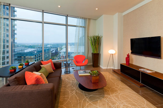 Contemporary Living Room by Bella Villa Design Studio
