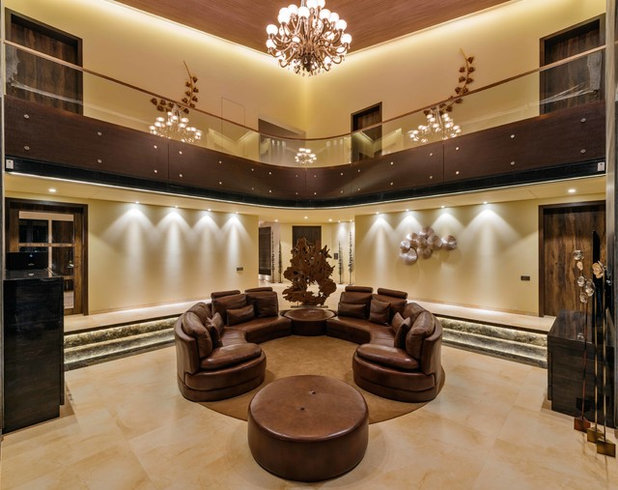 Transitional Living Room by Mansi Desai