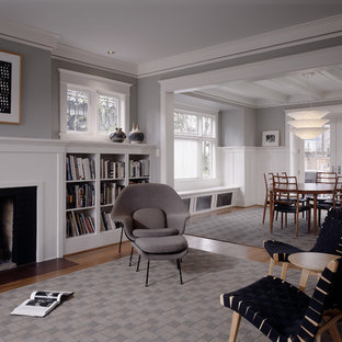 Gray Wall White Trim Houzz, Gray Living Rooms With White Trim