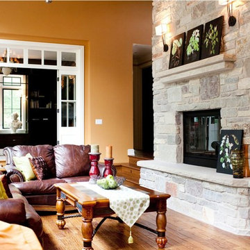 Sheridan Natural Thin Stone Veneer Fireplace