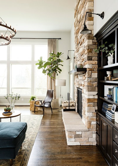 Transitional Living Room by Patrick Schmitt, designer Inc.