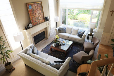 Living room - transitional living room idea in Seattle