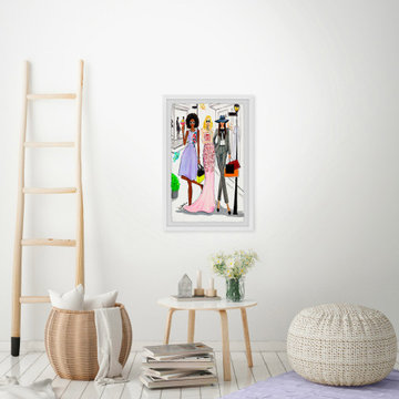 "Shopping Day II" Framed Painting Print