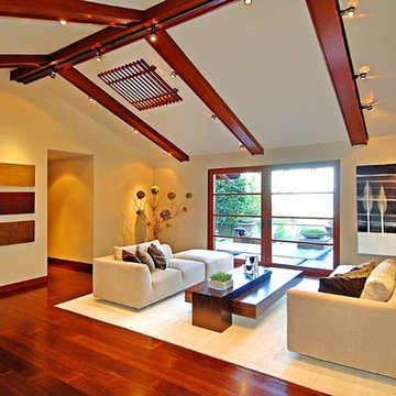 9342 Sierra Mar Hollywood Hills modern home luxury open plan living room