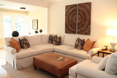 Transitional living room photo in Tampa