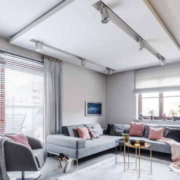 Silhouette Shades - Modern Glam Living Room