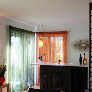 Example of a trendy living room design in Los Angeles