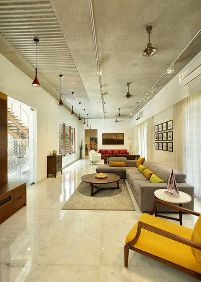 Contemporary Living Room by Dipen Gada and Associates