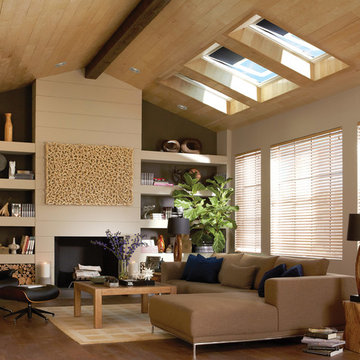 Skylight blinds provide light control
