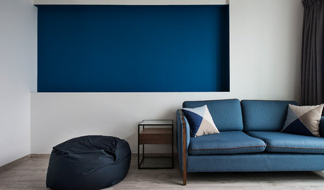 Houzz Tour: A Couple's Flat is a Cool Blue Haven