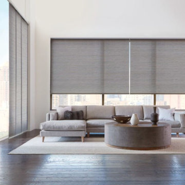 Skyline® Gliding Window Panels & Roller Shade