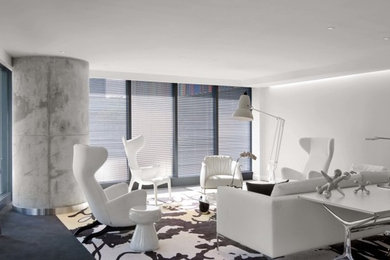 Example of a minimalist living room design in Miami