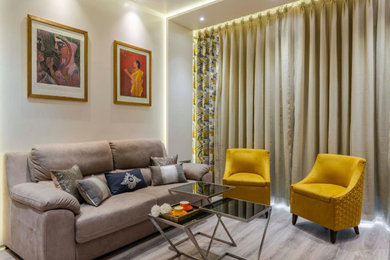 Inspiration for a small timeless formal and enclosed living room remodel in Mumbai