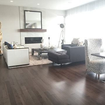 Smoky Grey Hardwood Floor - Living Room