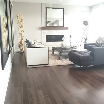 Smoky Grey Hardwood Floor - Living Room