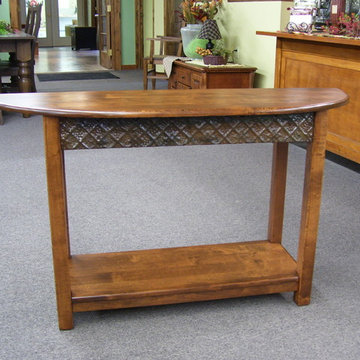 Sofa Table with Tin Ceiling Tile Accent