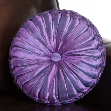 Sofa With Round Purple Accent Pillow
