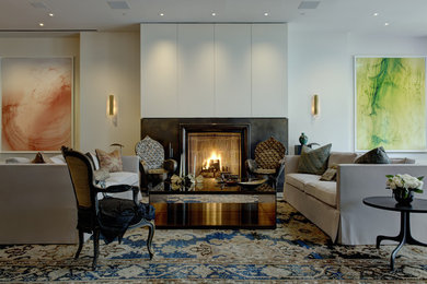 Inspiration for a contemporary living room remodel in Chicago