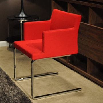 Soho Flat Armchair by sohoConcept - Red Leatherette